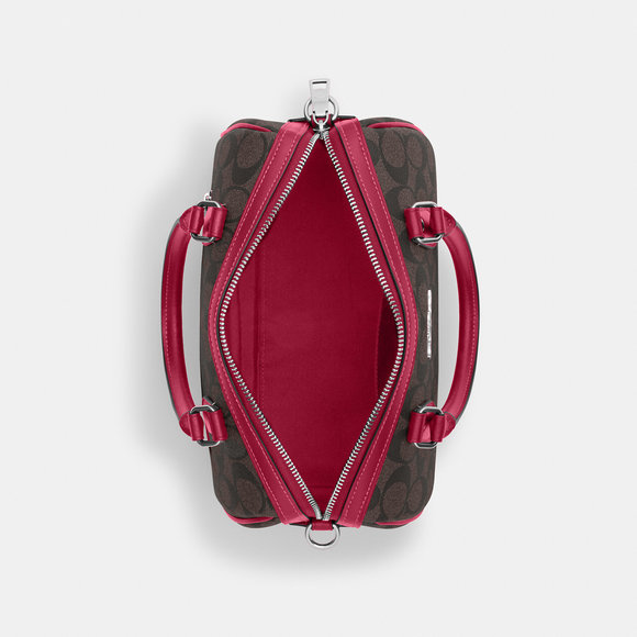 NWT Coach Outlet Rowan Satchel In Signature Canvas - Picture 3 of 6